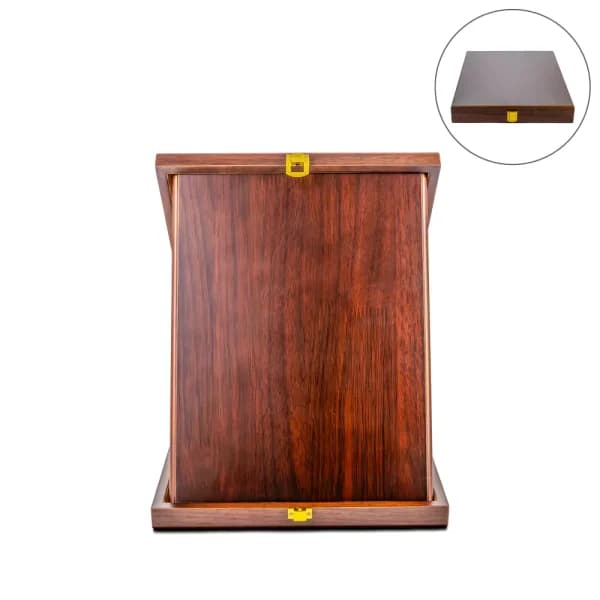 Portrait Wooden Plaques with Stand and Presentation Box - View 1