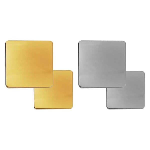 Square Flat Metal Badges - View 1