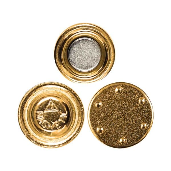 Gold Plated Round Button Magnets - View 1