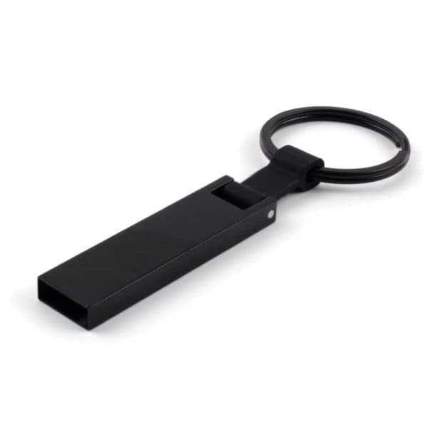 Black Metal USB with Key Holder - View 1
