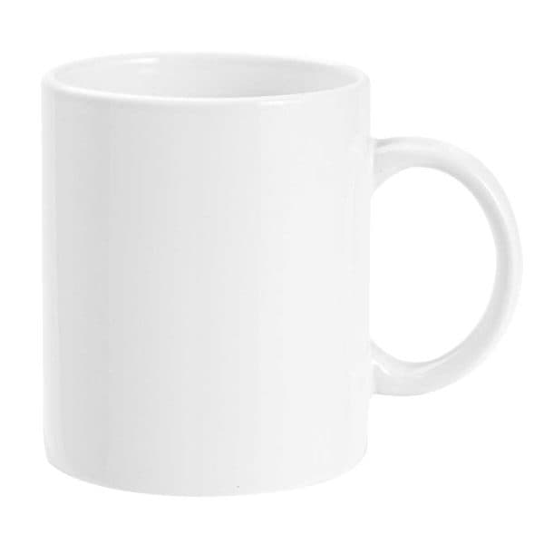 White Ceramic Mugs - View 1