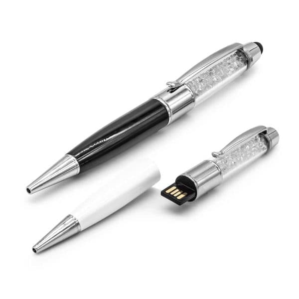 Crystal Pen USB with Stylus - View 1