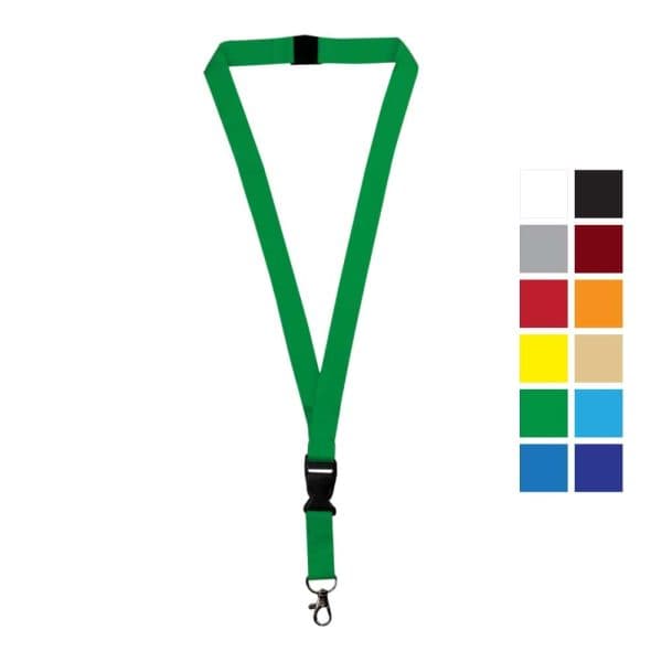 Lanyards with Hook, Safety Lock, and Buckle, 20 mm - View 1