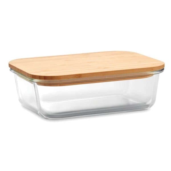 Glass Lunch Box with Bamboo Lid - View 1