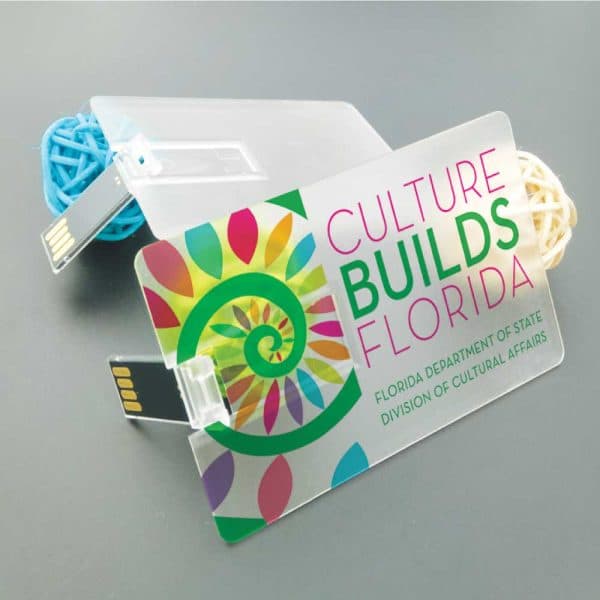 Transparent Card Size USB Flash Drives - View 1