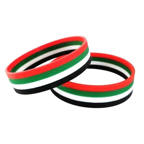 UAE Flag Silicone Wristbands in Readystock - Corporate gift for business branding