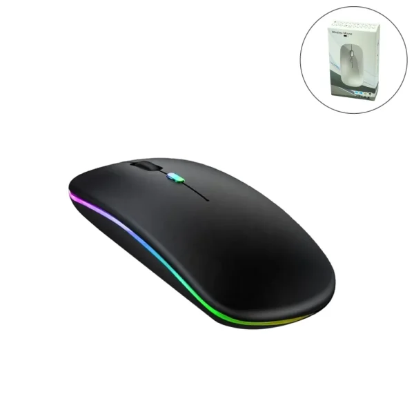 Wireless Slim LED Mouse, Rechargeable & Silent - View 1