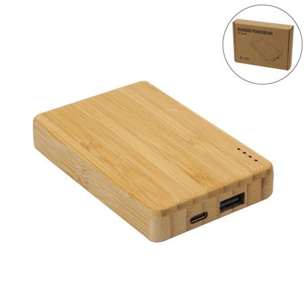 Bamboo Powerbank 5000 mAh Type C Input and Output - View 1