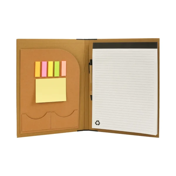 Eco-Friendly A4 Folders, Notepad Sticky Note, Pen & Card Slots - View 1