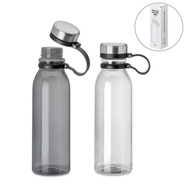 rPET Transparent Bottles 800ml SS Lid with Carry Handle
