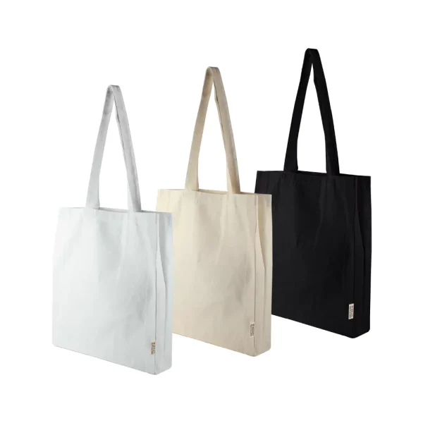 Recycled Cotton Tote Bags with Gusset 271 GSM (8 Oz) - View 1