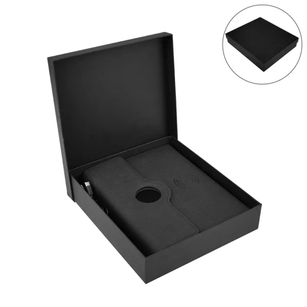 Powerbank Portfolio Notebook, 8000mAh, 15W Fast Wireless Charging - View 1