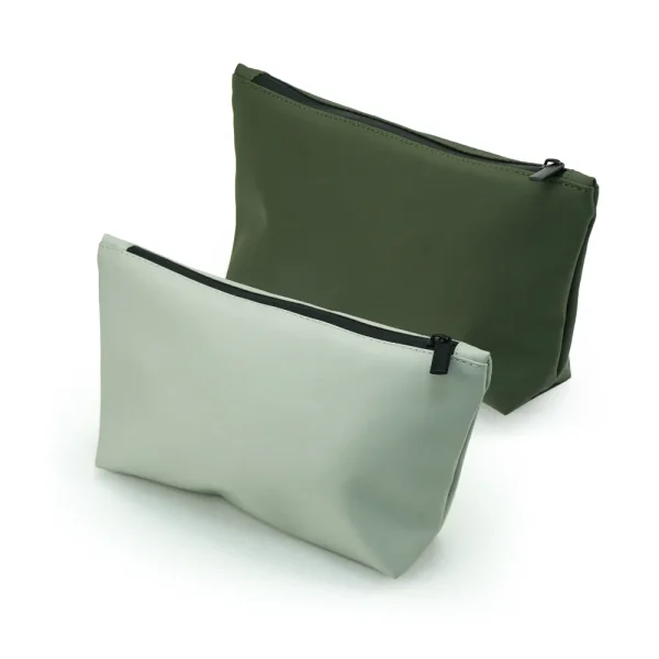 Cosmetic Pouch with Zipper in Soft PU Material - View 1