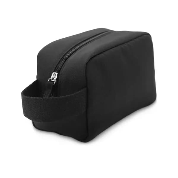 Multipurpose Utility Pouch, Black Polyester Fabric, Zipper & Handle - View 1