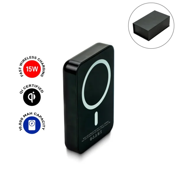 MagSafe Wireless Powerbank, Light-Up Logo, 15W Fast Charging, 10K mAh - View 1