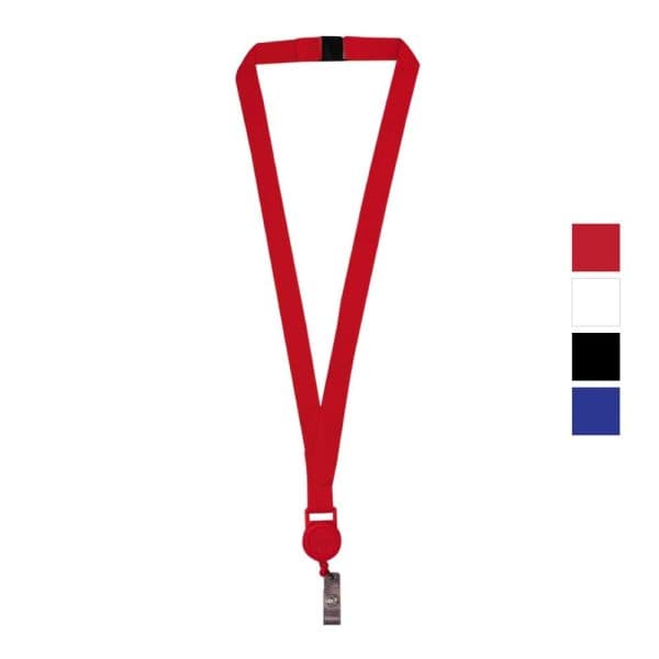 Lanyard with Reel Badge and Safety Lock - View 1