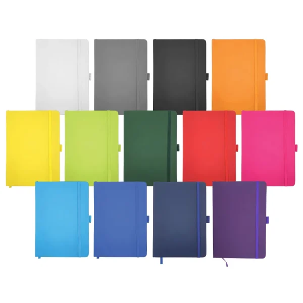 PU Notebooks with Pen Holder in A5 Size - View 1