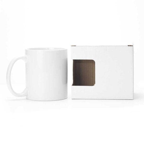 White Sublimation Ceramic Mugs with Box 11 oz - View 1